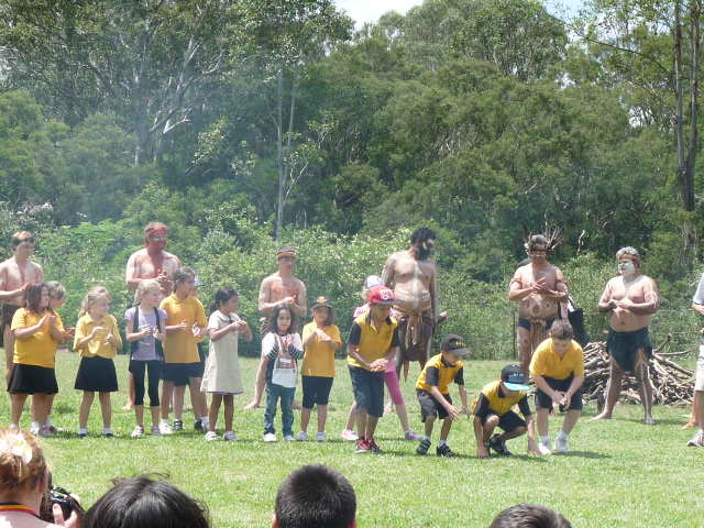 Children dancing at Bents Basin, Gulguer, 2011